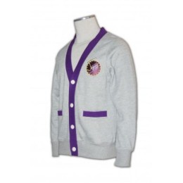 Z112 校服外套來樣訂做 包邊撞色衛衣外套 V領外套 衛衣外套生產商 Z112 校服外套來樣訂做 包邊撞色衛衣外套 V領外套 衛衣外套生產商